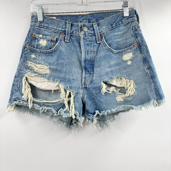 Levi's Pants - Levi's 501 Distressed Denim Shorts Size 26